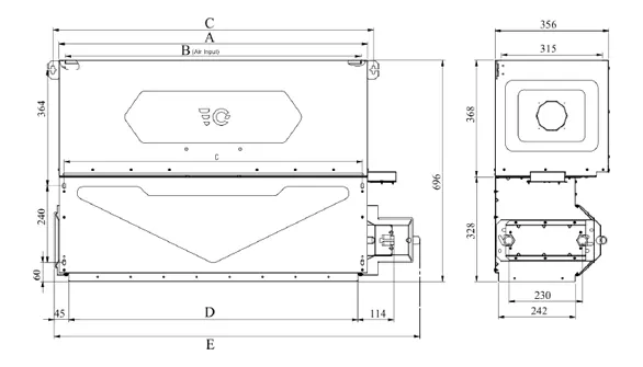 فن کویل کانالی ایدن گیت مدل EGT4-2200G70