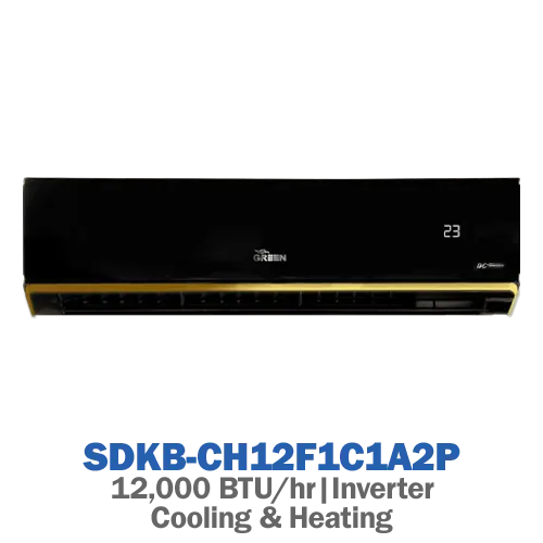 اسپلیت اینورتر پنل مشکی گرین مدل SDKB-CH12F1C1A2P