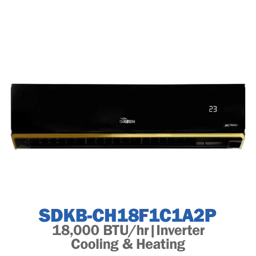 اسپلیت اینورتر پنل مشکی گرین مدل SDKB-CH18F1C1A2P