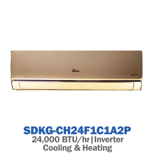 اسپلیت اینورتر پنل طلایی گرین مدل SDKG-CH24F1C1A2P