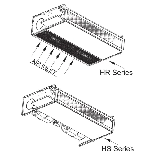 فن کویل سقفی توکار تهویه مدل HR-200 به HS