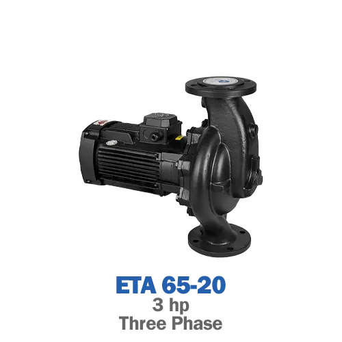 پمپ سیرکولاتور خطی آزاد البرز مدل ETA-65-20 سه‌فاز