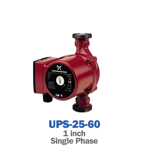 پمپ سیرکولاتور خطی سه سرعته گراندفوس مدل UPS-25-60