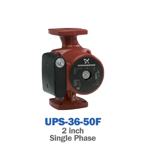 پمپ سیرکولاتور خطی سه سرعته گراندفوس مدل UPS-36-50F