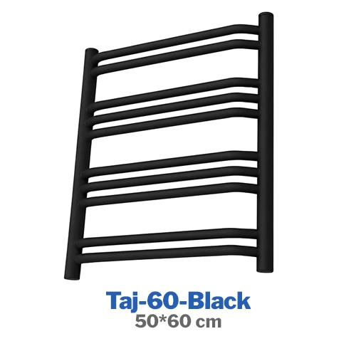 حوله خشک‌ کن آلومینیومی رویال مدل تاج مشکی 60cm